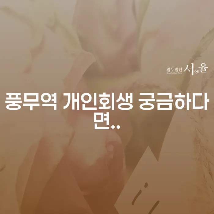 풍무역 개인회생 궁금하다면..