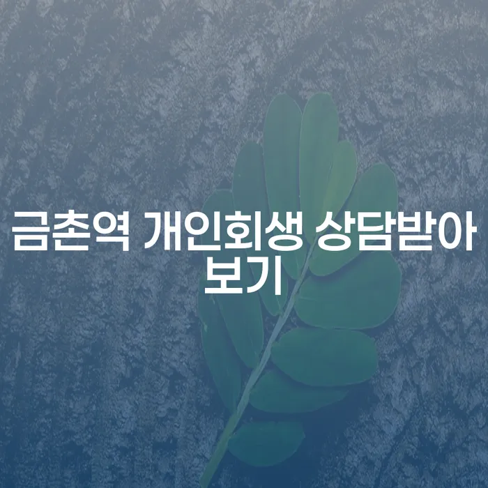 금촌역 개인회생 상담받아보기