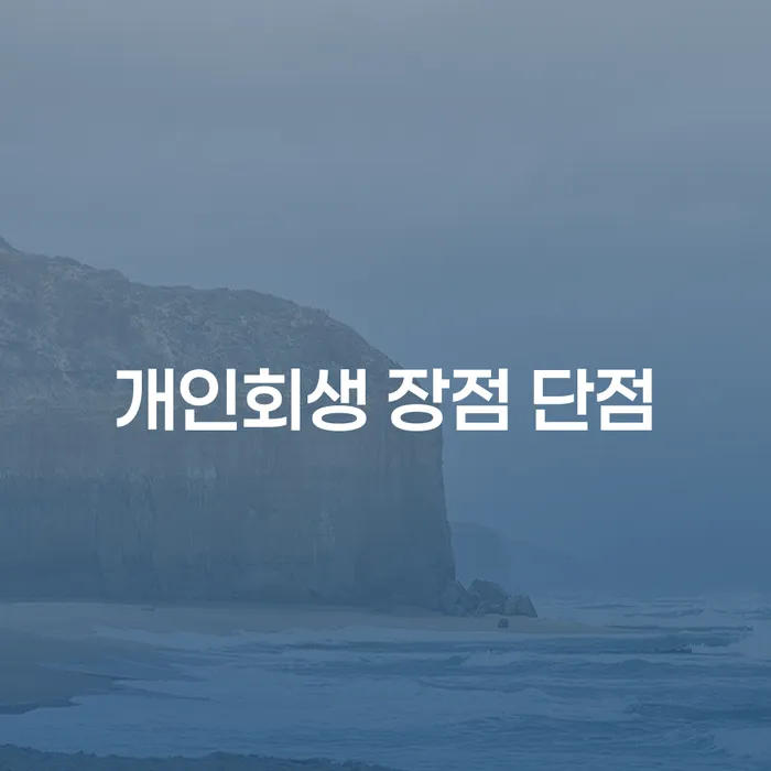 한남동 개인회생 장점과 단점 철저 분석
