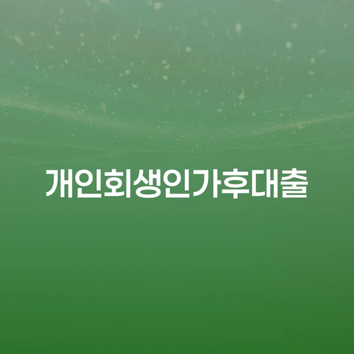 개인회생인가 후 대출, 가능한가요? 구례군 개인회생을 통해 가능성을 알아보세요